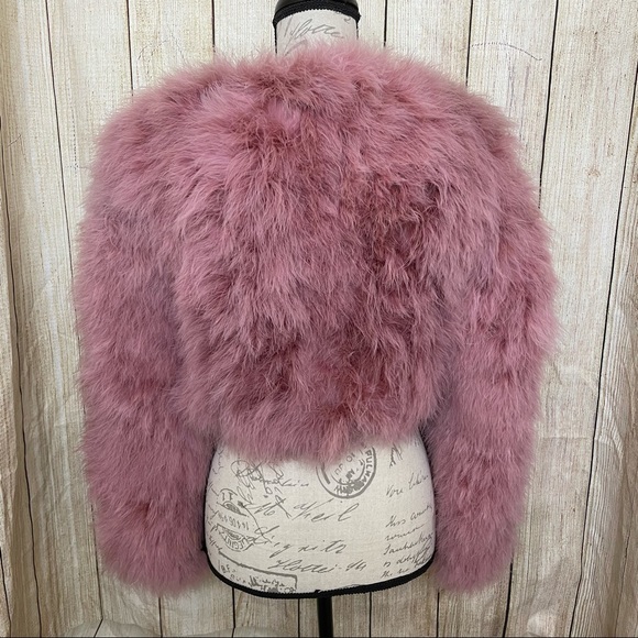 Moschino Cheap and Chic Pink Feather Jacket - Picture 3 of 14